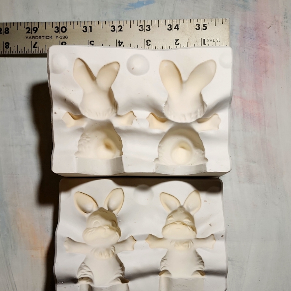 Vintage rabbit ceramic mold.